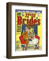 Young Brides, First Issue Weddings Marriages Brides Comics Magazine, UK, 1950-null-Framed Giclee Print