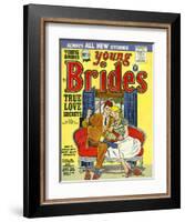 Young Brides, First Issue Weddings Marriages Brides Comics Magazine, UK, 1950-null-Framed Giclee Print