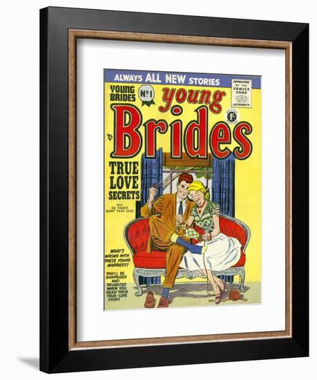 Young Brides, First Issue Weddings Marriages Brides Comics Magazine, UK, 1950-null-Framed Giclee Print