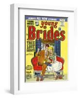 Young Brides, First Issue Weddings Marriages Brides Comics Magazine, UK, 1950-null-Framed Giclee Print