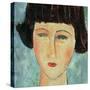 Young Brunette, 1917-Amedeo Modigliani-Stretched Canvas