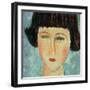 Young Brunette, 1917-Amedeo Modigliani-Framed Giclee Print