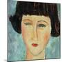 Young Brunette, 1917-Amedeo Modigliani-Mounted Giclee Print