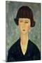 Young Brunette, 1917-Amedeo Modigliani-Mounted Giclee Print