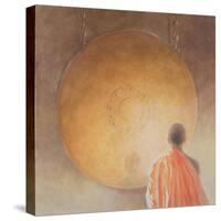 Young Buddhist Monk and Gong, Bhutan, 2010-Lincoln Seligman-Stretched Canvas