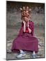 Young Buddhist Monk Holding Traditional Carved Wooden Mask to His Face at the Tamshing Phala Choepa-Lee Frost-Mounted Photographic Print