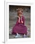 Young Buddhist Monk Holding Traditional Carved Wooden Mask to His Face at the Tamshing Phala Choepa-Lee Frost-Framed Photographic Print