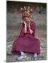 Young Buddhist Monk Holding Traditional Carved Wooden Mask to His Face at the Tamshing Phala Choepa-Lee Frost-Mounted Photographic Print