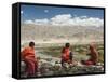 Young Buddhist Monks, Ladakh, Indian Himalaya, India-Jochen Schlenker-Framed Stretched Canvas