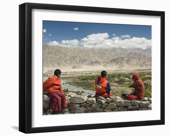 Young Buddhist Monks, Ladakh, Indian Himalaya, India-Jochen Schlenker-Framed Photographic Print