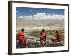 Young Buddhist Monks, Ladakh, Indian Himalaya, India-Jochen Schlenker-Framed Photographic Print