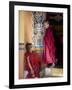 Young Buddhist Monks, Paro Dzong, Paro, Bhutan, Asia-Angelo Cavalli-Framed Photographic Print