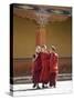 Young Buddhist Monks, Paro Dzong, Paro, Bhutan, Asia-Angelo Cavalli-Stretched Canvas