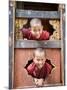 Young Buddhist Monks, Paro Dzong, Paro, Bhutan, Asia-Angelo Cavalli-Mounted Photographic Print