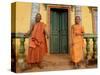 Young Buddhist Novices Relax Outside Their Temple in Sen Monorom, Cambodia, Southeast Asia-Andrew Mcconnell-Stretched Canvas