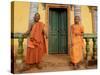 Young Buddhist Novices Relax Outside Their Temple in Sen Monorom, Cambodia, Southeast Asia-Andrew Mcconnell-Stretched Canvas