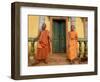 Young Buddhist Novices Relax Outside Their Temple in Sen Monorom, Cambodia, Southeast Asia-Andrew Mcconnell-Framed Photographic Print