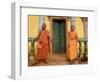 Young Buddhist Novices Relax Outside Their Temple in Sen Monorom, Cambodia, Southeast Asia-Andrew Mcconnell-Framed Photographic Print