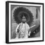 Young Burmese Woman Holding a Huge Cigar, Rangoon, Burma, 1908-null-Framed Photographic Print