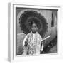 Young Burmese Woman Holding a Huge Cigar, Rangoon, Burma, 1908-null-Framed Photographic Print