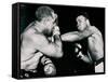 Young Cassius Clay Scores with a Left Against the Veteran Archie Moore in the First Round of the?-American Photographer-Framed Stretched Canvas