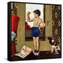 "Young Charles Atlas", November 29, 1952-George Hughes-Framed Stretched Canvas