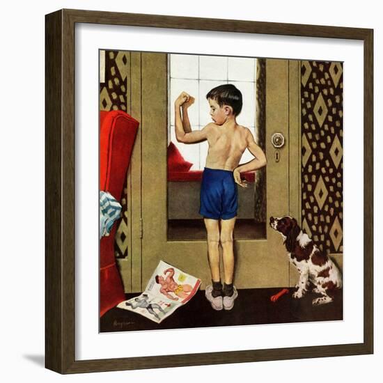 "Young Charles Atlas", November 29, 1952-George Hughes-Framed Giclee Print