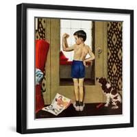 "Young Charles Atlas", November 29, 1952-George Hughes-Framed Giclee Print