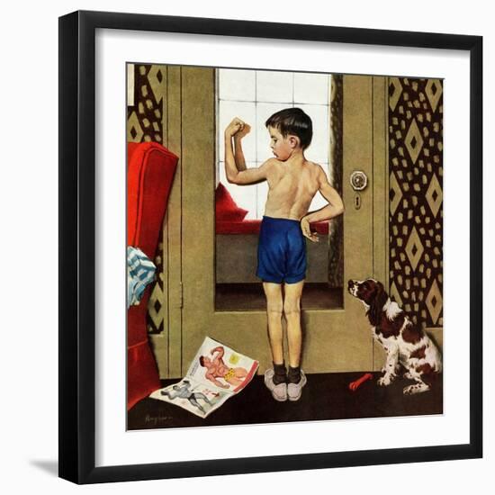 "Young Charles Atlas", November 29, 1952-George Hughes-Framed Giclee Print