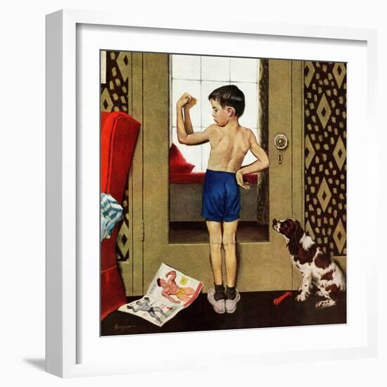 "Young Charles Atlas", November 29, 1952-George Hughes-Framed Giclee Print