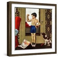 "Young Charles Atlas", November 29, 1952-George Hughes-Framed Premium Giclee Print