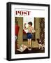 "Young Charles Atlas" Saturday Evening Post Cover, November 29, 1952-George Hughes-Framed Giclee Print