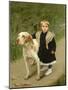 Young Child and a Big Dog-Luigi Toro-Mounted Giclee Print