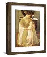 Young Child at Bath Time-Mary Cassatt-Framed Giclee Print