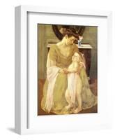 Young Child at Bath Time-Mary Cassatt-Framed Giclee Print