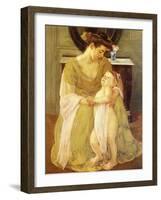 Young Child at Bath Time-Mary Cassatt-Framed Giclee Print