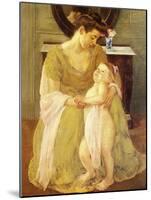 Young Child at Bath Time-Mary Cassatt-Mounted Giclee Print