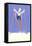 Young Child Skiing with Long Poles-null-Framed Stretched Canvas