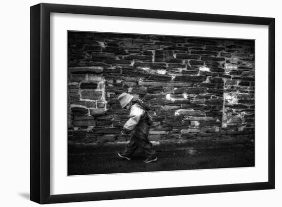 Young Child Walking Down Street-Clive Nolan-Framed Photographic Print