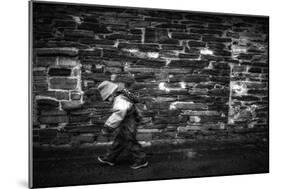 Young Child Walking Down Street-Clive Nolan-Mounted Photographic Print