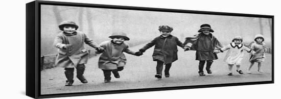 Young Children in Hyde Park, London, 1926-1927-null-Framed Stretched Canvas