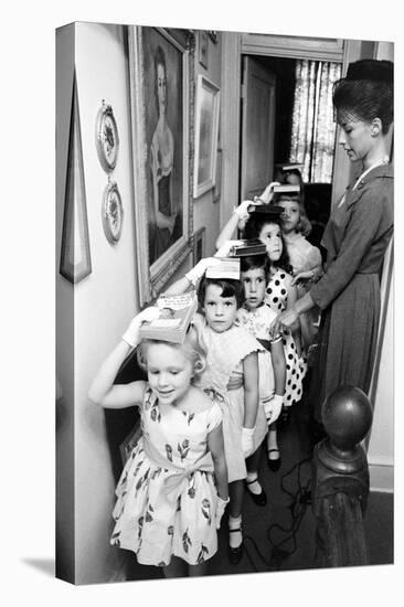 Young Children in Mrs. Young Class for Ladies at Moppets Charm School. Washington DC 1962-Art Rickerby-Stretched Canvas
