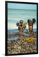 Young Children Playing with Seaweed, Ifaty, Tulear, Madagascar-Anthony Asael-Framed Photographic Print