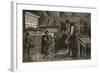 Young Children Waiting for Bones from Meat Saloon Worker-null-Framed Giclee Print