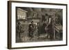 Young Children Waiting for Bones from Meat Saloon Worker-null-Framed Giclee Print