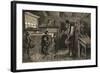 Young Children Waiting for Bones from Meat Saloon Worker-null-Framed Giclee Print