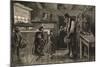 Young Children Waiting for Bones from Meat Saloon Worker-null-Mounted Giclee Print