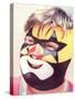 Young Chubby Boy in Wrestling Mask-null-Stretched Canvas