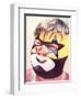Young Chubby Boy in Wrestling Mask-null-Framed Art Print