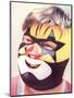 Young Chubby Boy in Wrestling Mask-null-Mounted Art Print